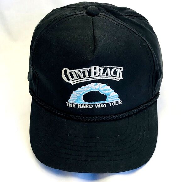 Clint Black Vintage Snapback Cap RARE Hard Way Tour \'92 Black Country Western main image 11